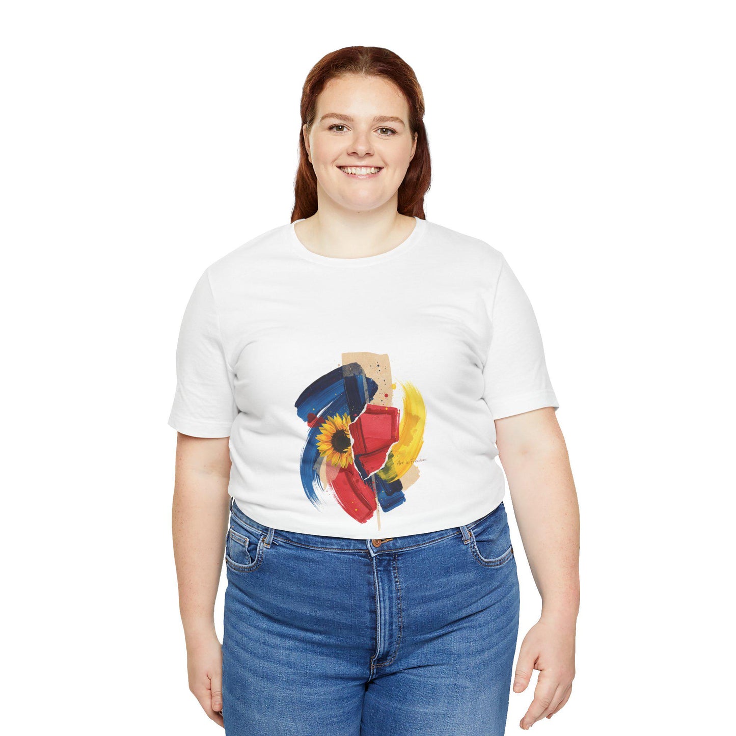 Abstract Floral Brushstrokes Tee Artsy Painterly Floral Graphic T-Shirt