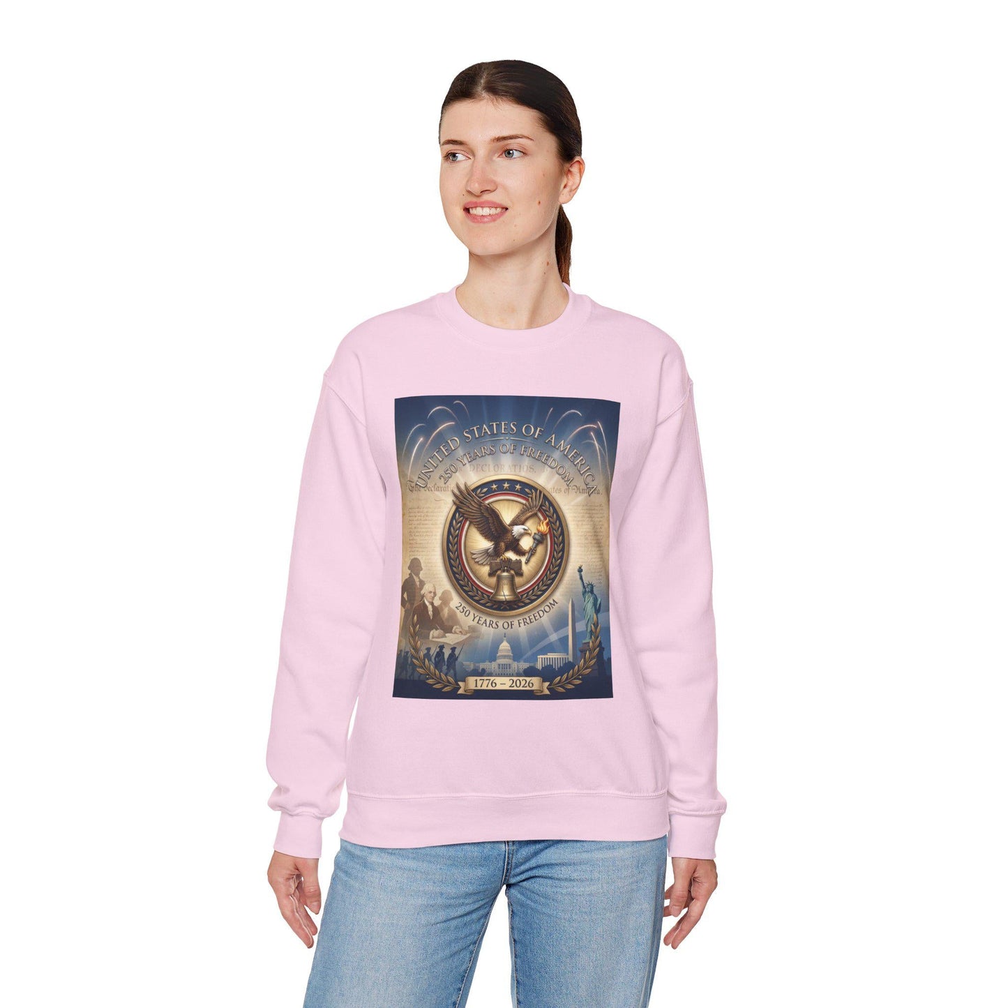 250th Anniversary America Graphic Crewneck Sweatshirt | Patriotic | Loki's Shop Too