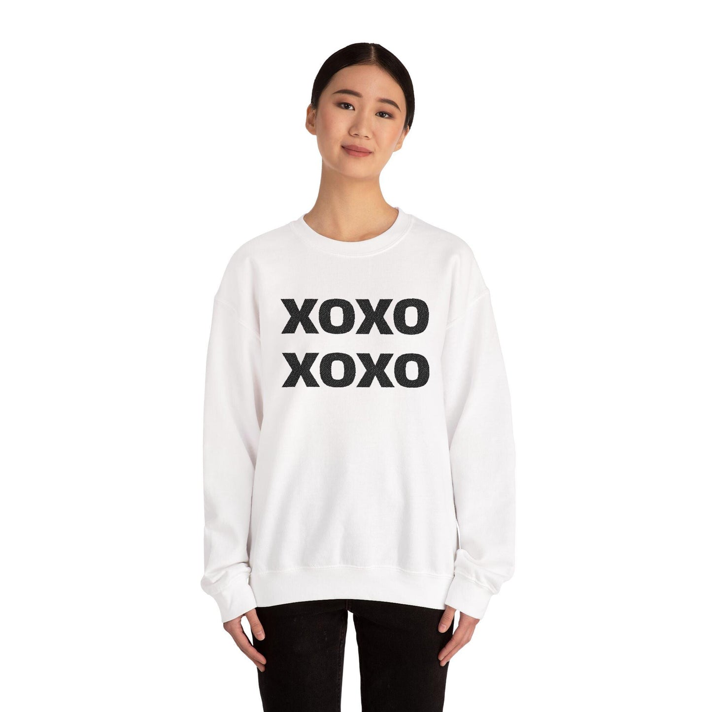 xoxo block letters sweatshirt