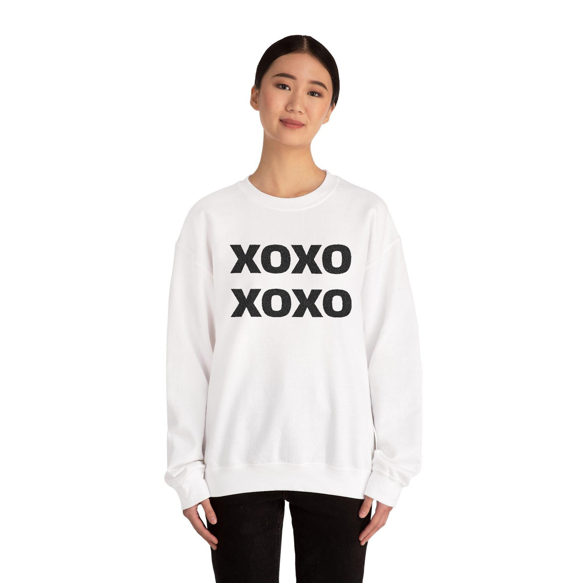 xoxo block letters sweatshirt
