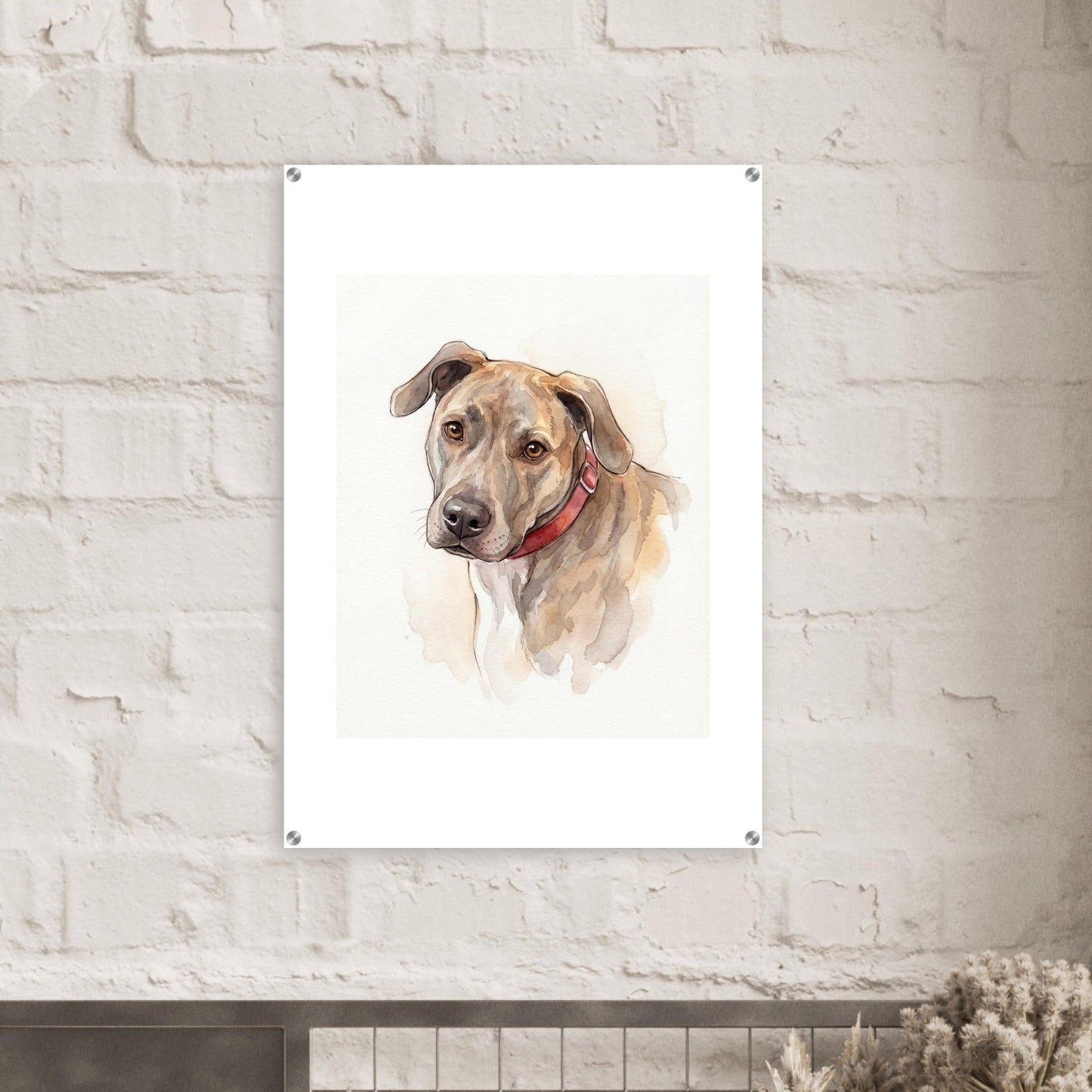 Watercolor Pet Lover Acrylic Print | Vibrant Animal Art | Custom Home Decor Gift | Loki's Shop Too