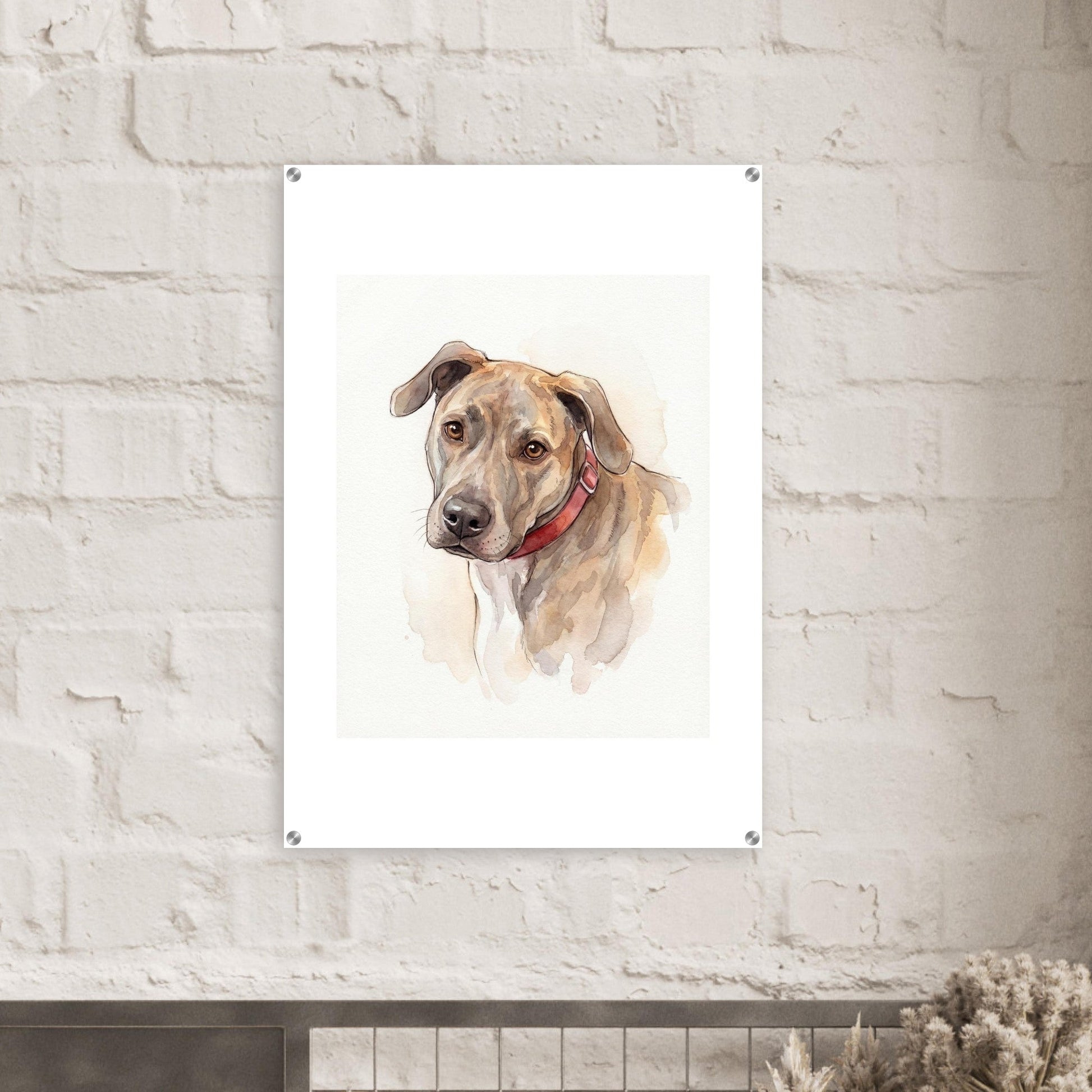 Watercolor Pet Lover Acrylic Print | Vibrant Animal Art | Custom Home Decor Gift | Loki's Shop Too