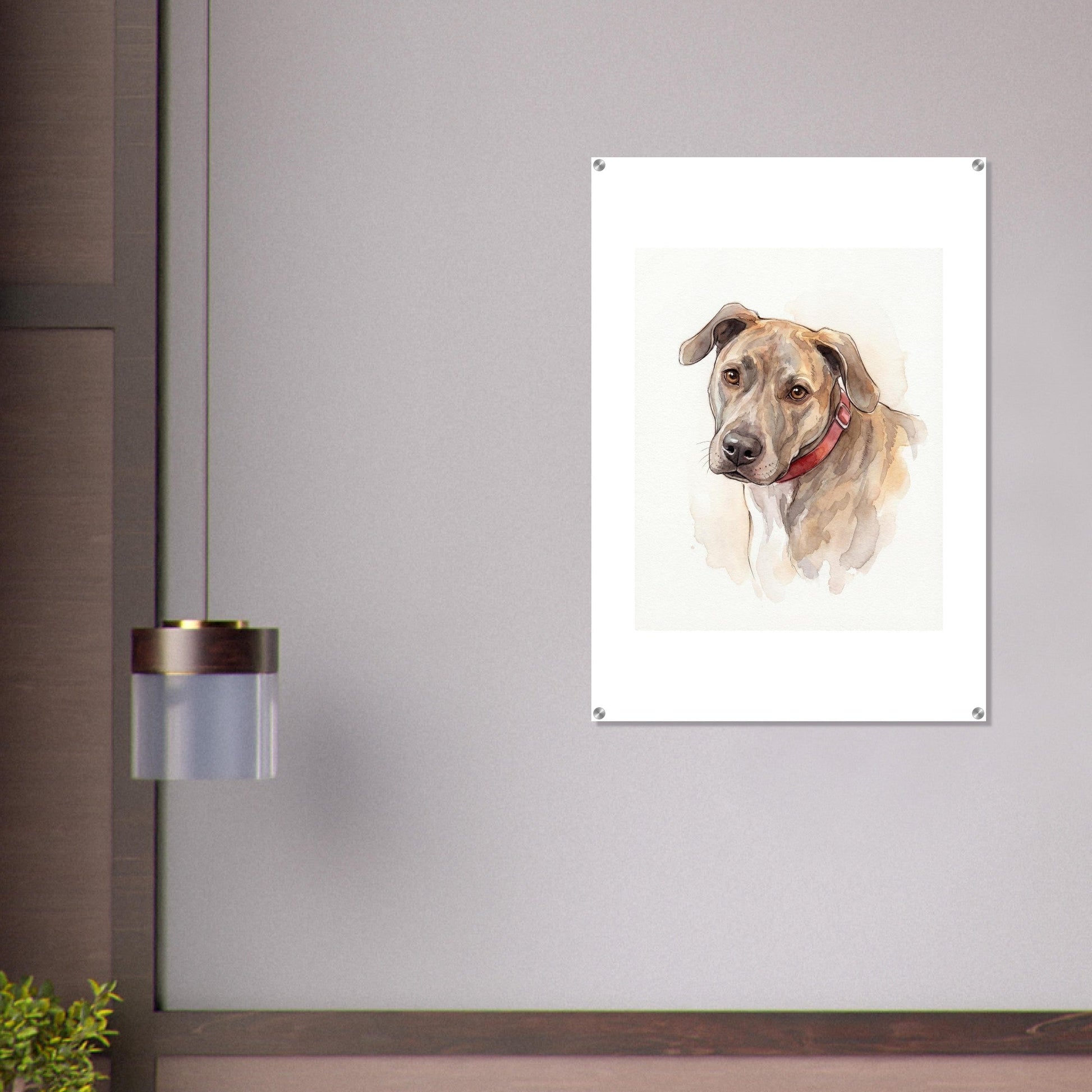 Watercolor Pet Lover Acrylic Print | Vibrant Animal Art | Custom Home Decor Gift | Loki's Shop Too