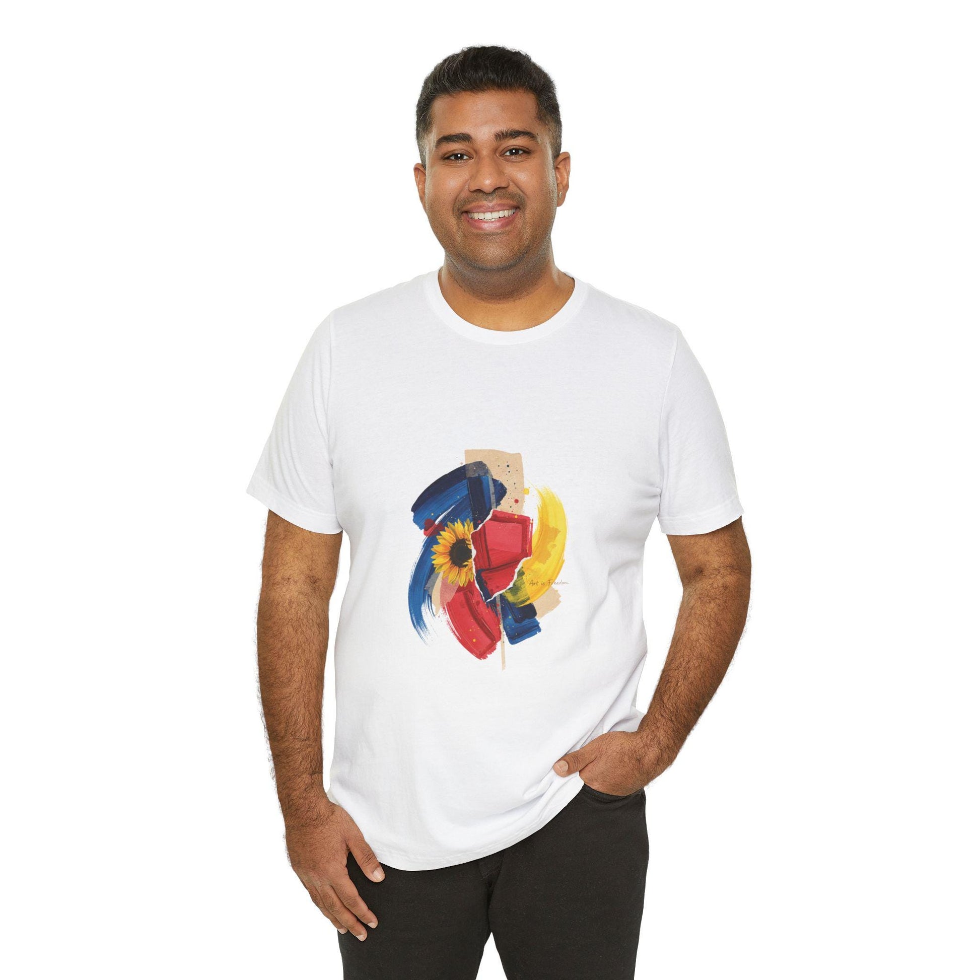 Abstract Floral Brushstrokes Tee Artsy Painterly Floral Graphic T-Shirt | Loki's Shop Too
