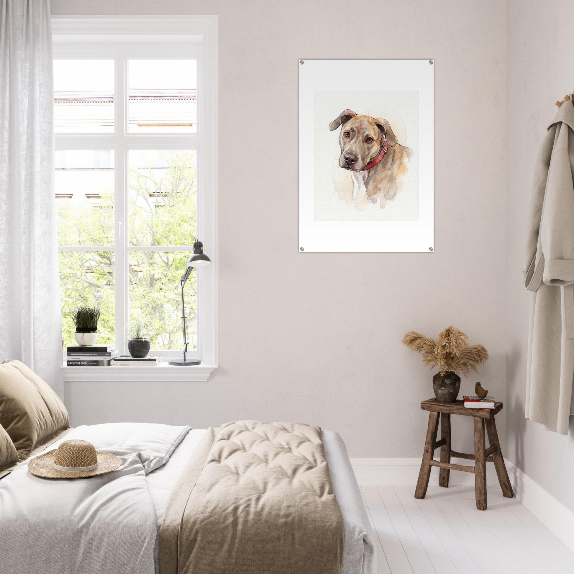 Watercolor Pet Lover Acrylic Print | Vibrant Animal Art | Custom Home Decor Gift | Loki's Shop Too