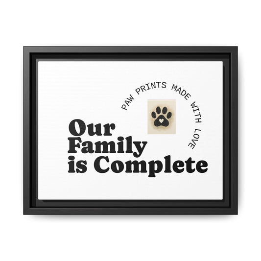 dog paw print framed canvas