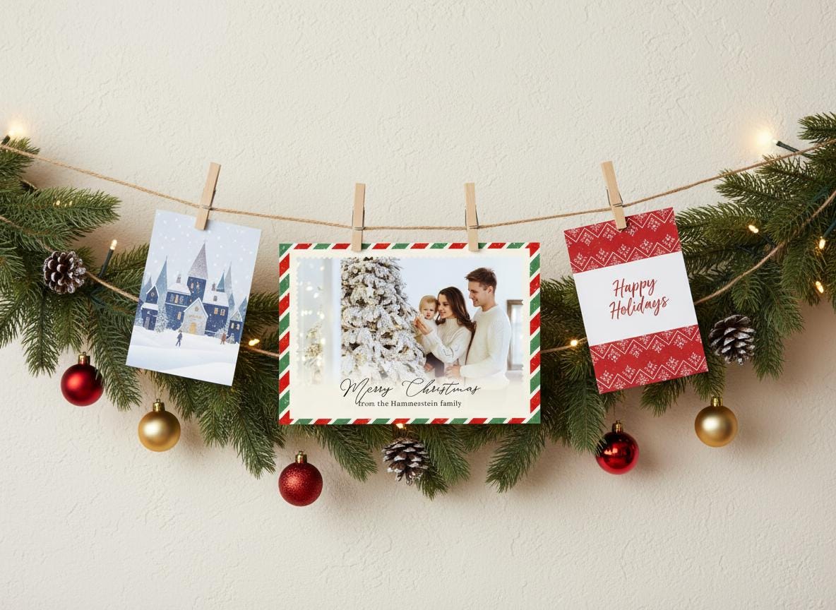 editable photo christmas card template printable holiday card