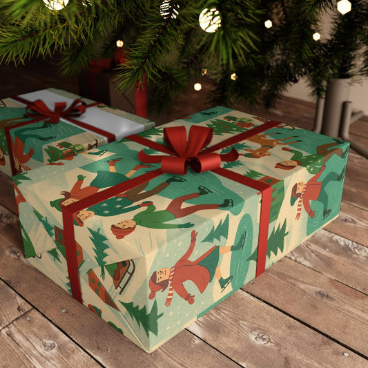 Eco-Friendly Winter Gift Wrap Sheets Christmas Birthday Festive Paper