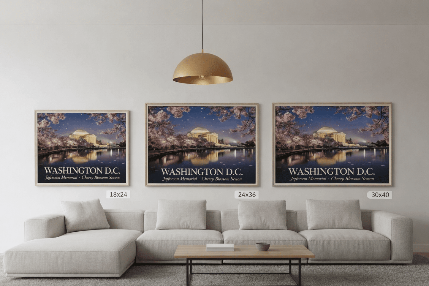 Washington DC Jefferson Memorial Cherry Blossom Art (Digital Download) | Loki's Shop Too