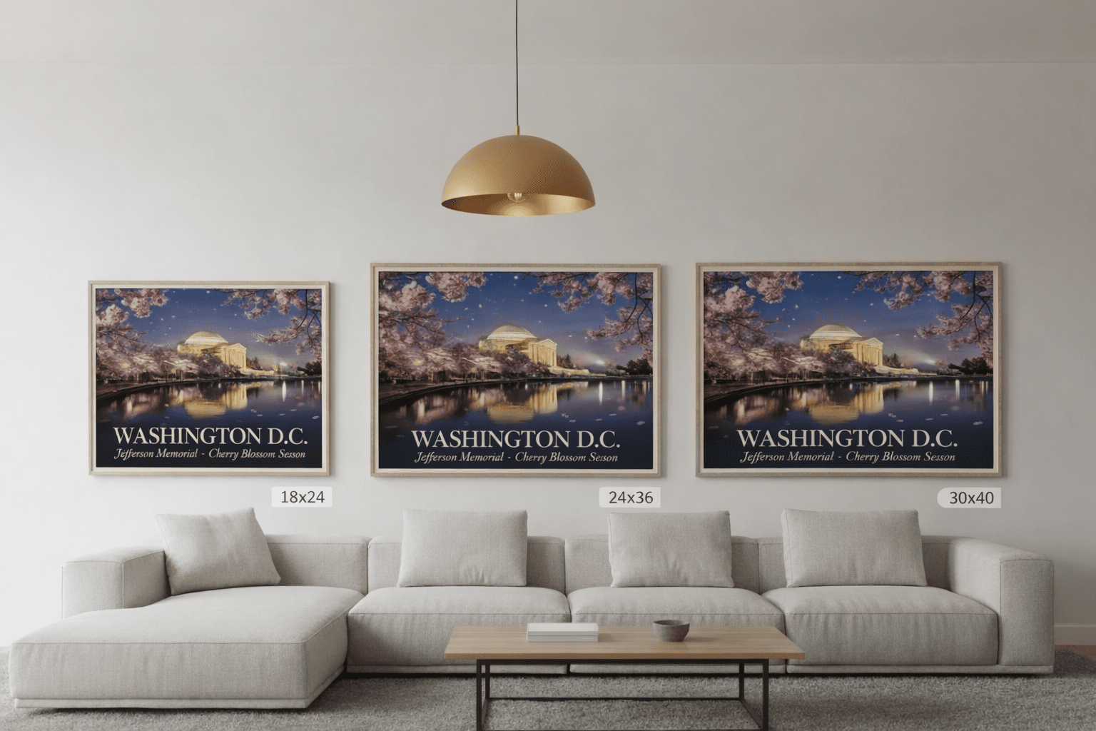 Washington DC Jefferson Memorial Cherry Blossom Art (Digital Download) | Loki's Shop Too