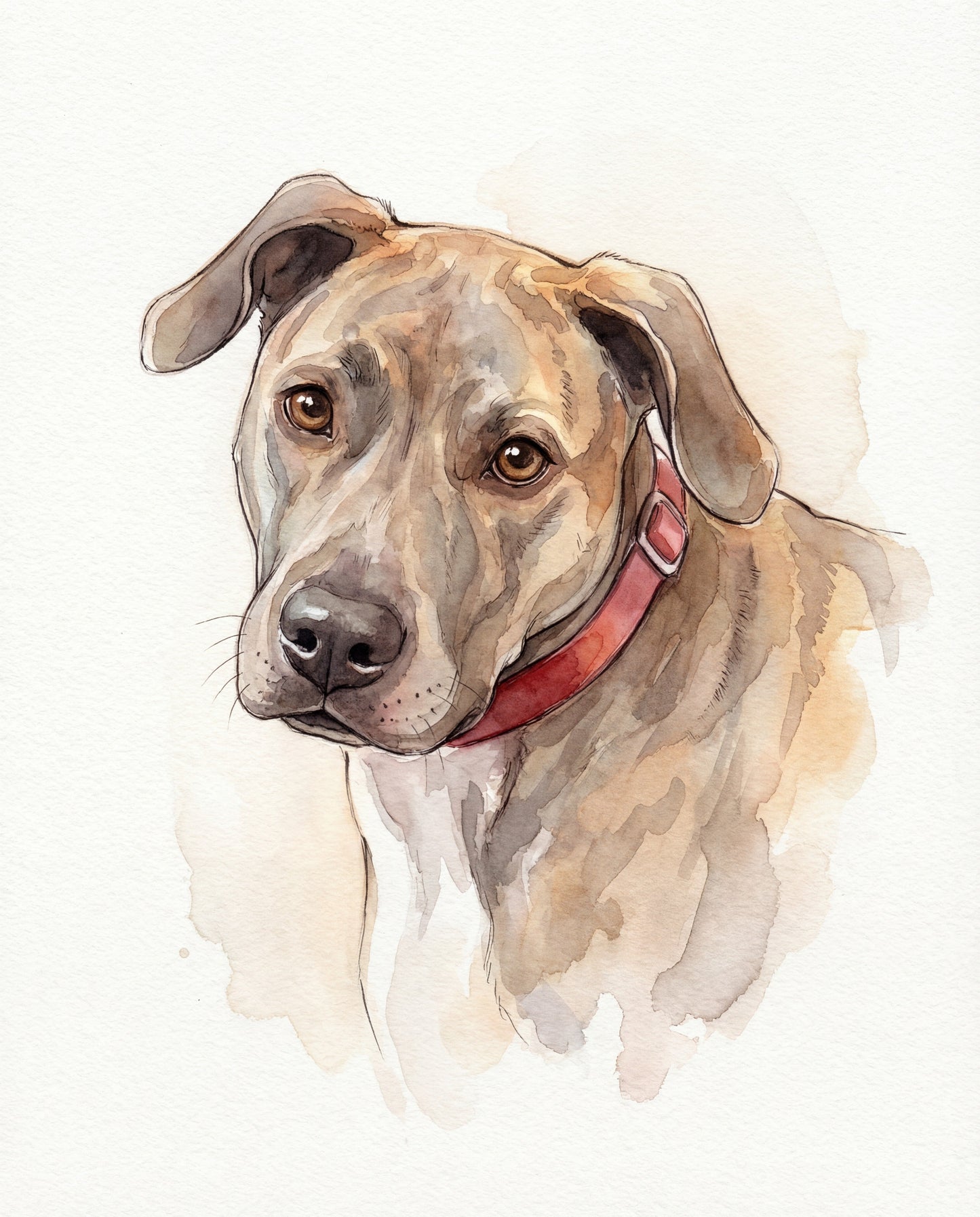 Watercolor Pet Lover Digital Image | Personalized Animal Art | Custom Home Decor Gift | Loki's Shop Too