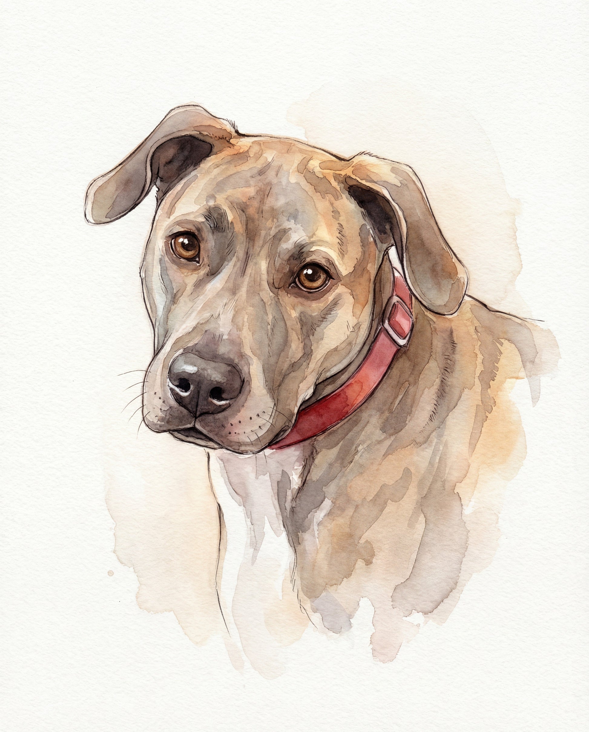 Watercolor Pet Lover Digital Image | Personalized Animal Art | Custom Home Decor Gift | Loki's Shop Too