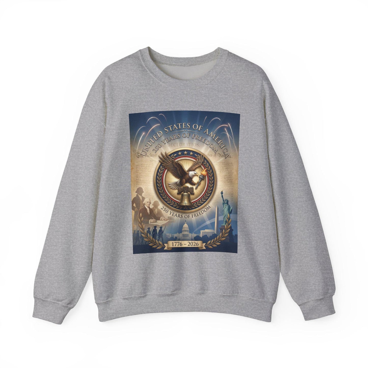 250th Anniversary America Graphic Crewneck Sweatshirt | Patriotic | Loki's Shop Too