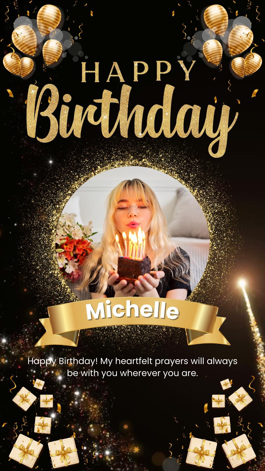 Customizable Birthday Ecard Canva Template | Editable Digital Card | Instant Download | Loki's Shop Too