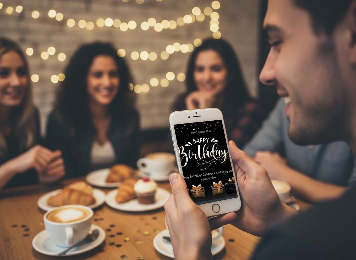 Black and Gold Digital Birthday Card | Editable Canva Template | Send by Email or Text | Instant Download | Loki's Shop Too
