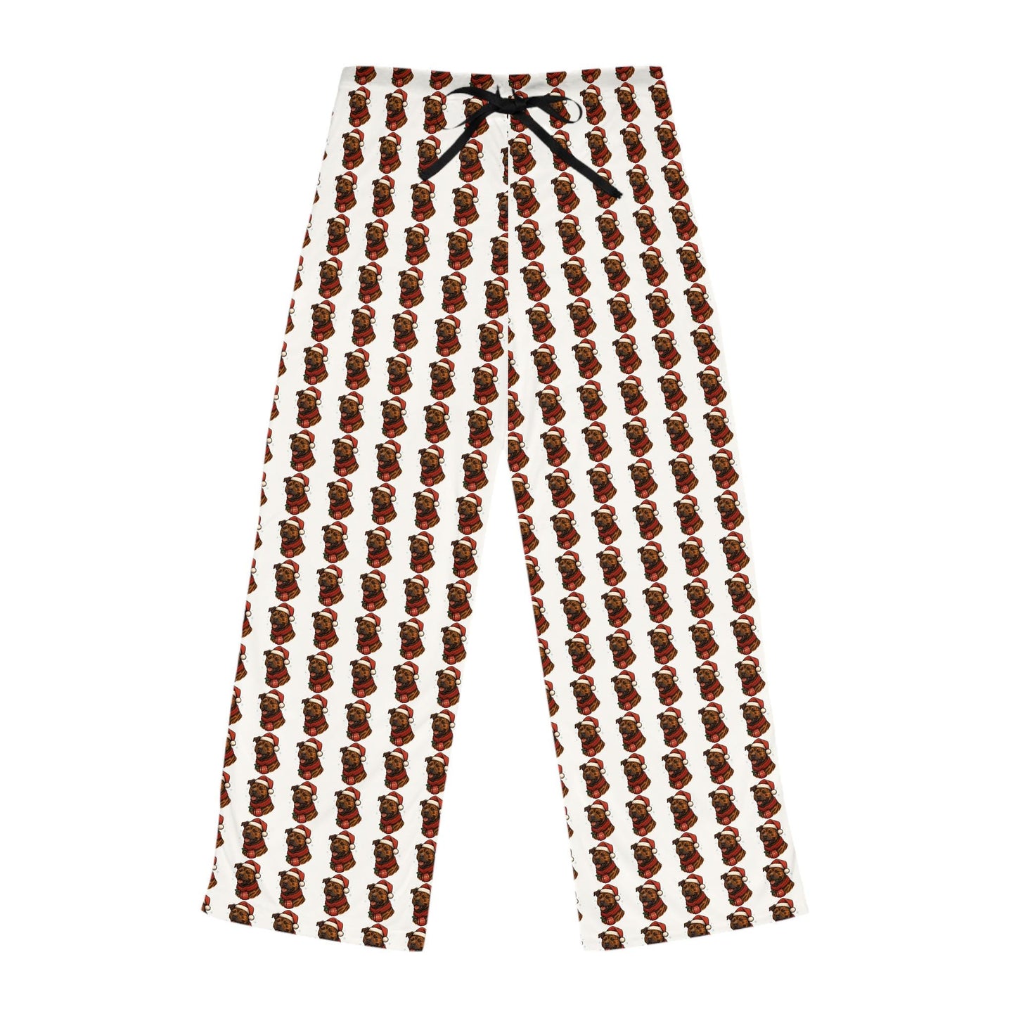 Brindle Santa Pup Print Pajama Pants Patterned Lounge Sleepwear