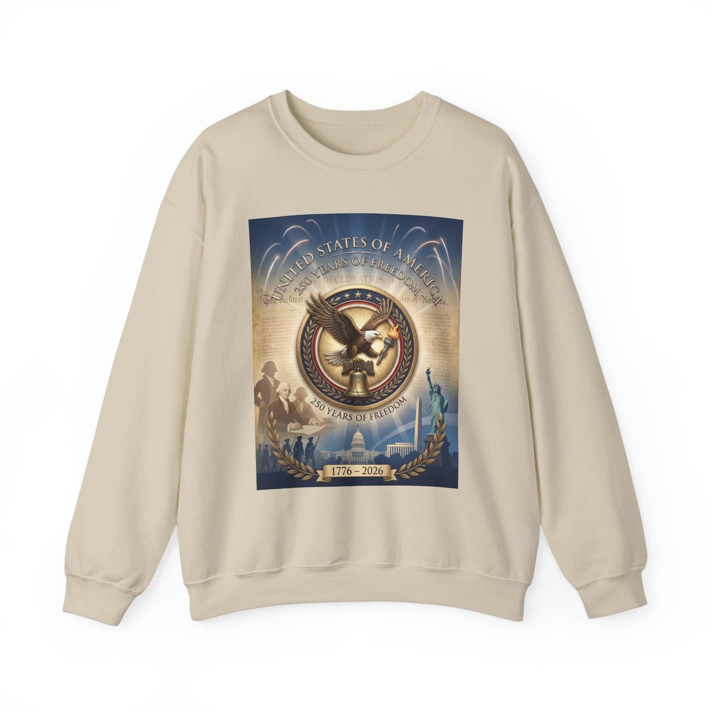 250th Anniversary America Graphic Crewneck Sweatshirt | Patriotic | Loki's Shop Too