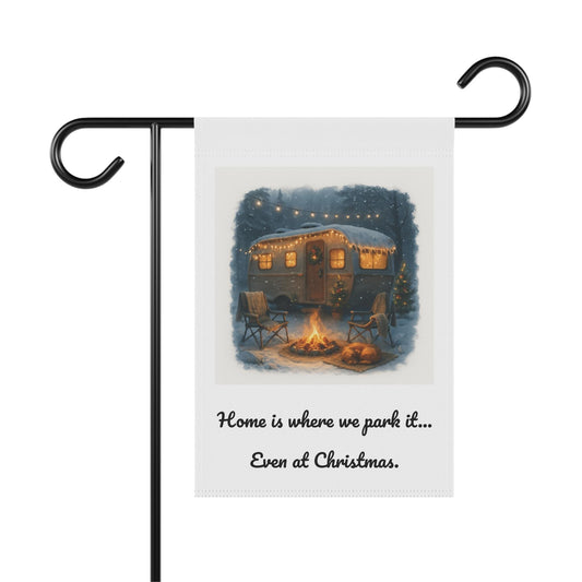 Vintage Camper Christmas Garden Flag RV Holiday Decor | Loki's Shop Too