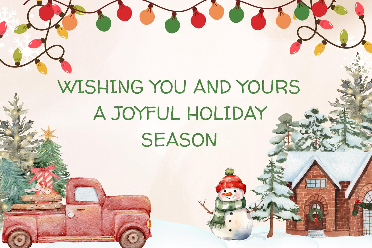 Editable Photo Christmas Card Template Festive Holiday Design (Digital Download) | Loki's Shop Too