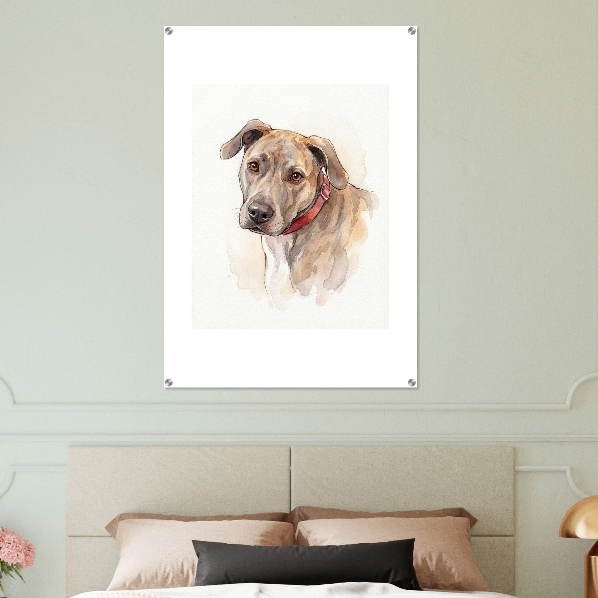 Watercolor Pet Lover Acrylic Print | Vibrant Animal Art | Custom Home Decor Gift | Loki's Shop Too