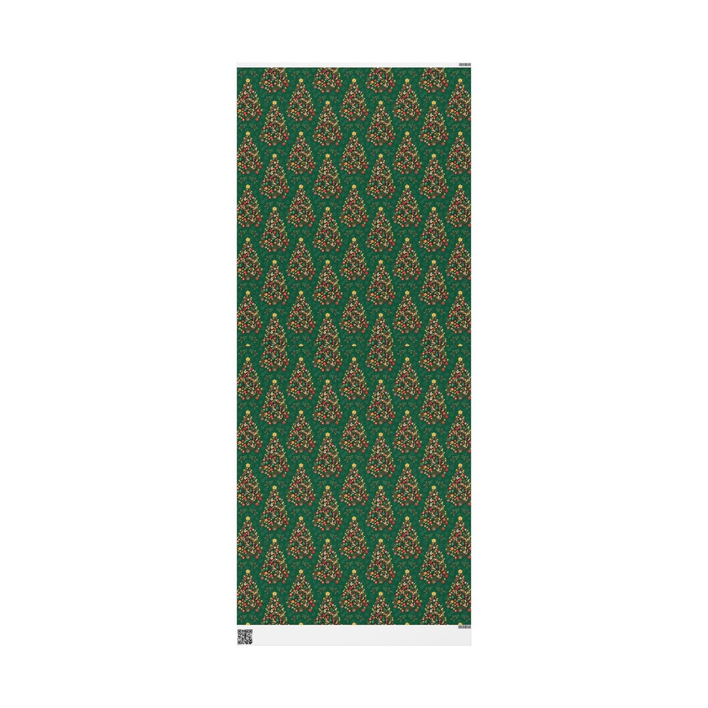 Christmas Tree Gift Wrap Green Holiday Pattern | Loki's Shop Too