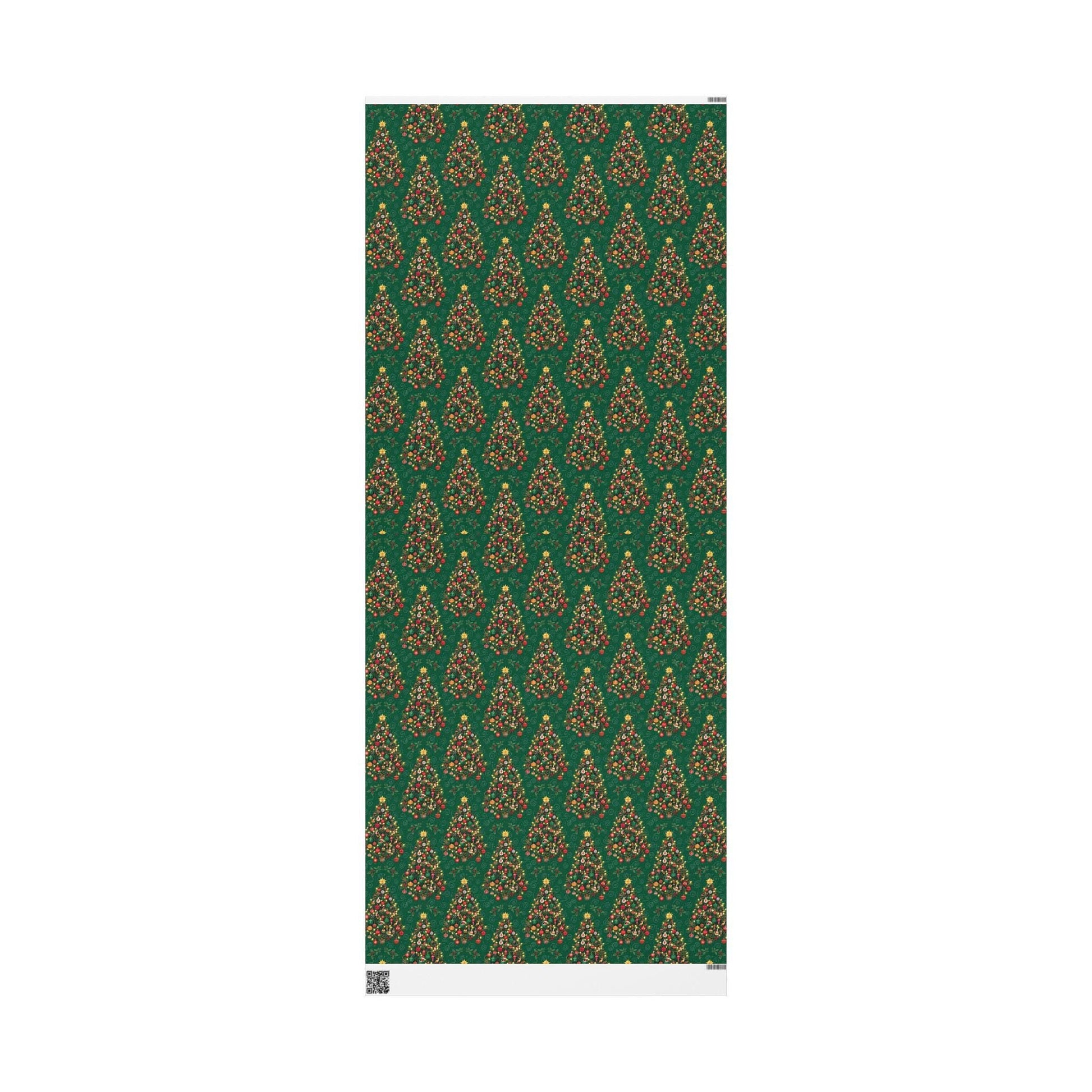 Christmas Tree Gift Wrap Green Holiday Pattern | Loki's Shop Too