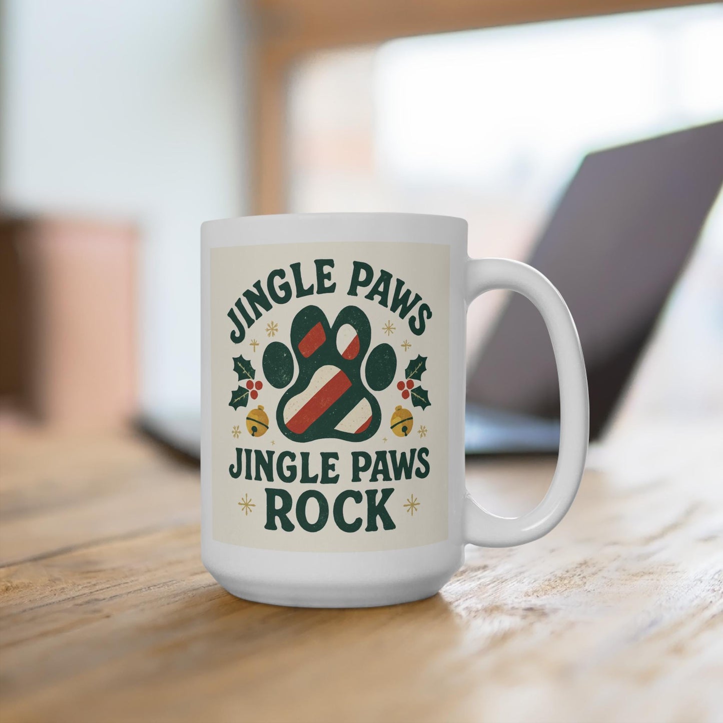 jingle paws ceramic mug dog lover christmas gift