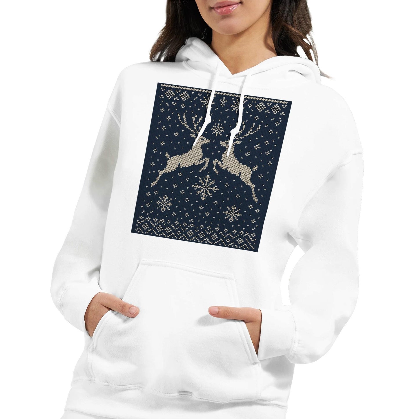Vintage Nordic Style Pullover Hoodie Cozy Hoodie Timeless Design Sweater Clothing Warm Winter Outfit | Loki's Shop Too