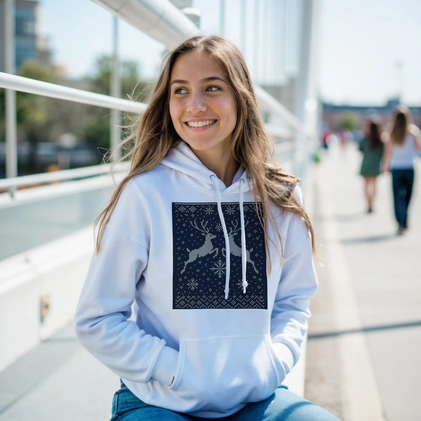 Vintage Nordic Style Pullover Hoodie Cozy Hoodie Timeless Design Sweater Clothing Warm Winter Outfit | Loki's Shop Too