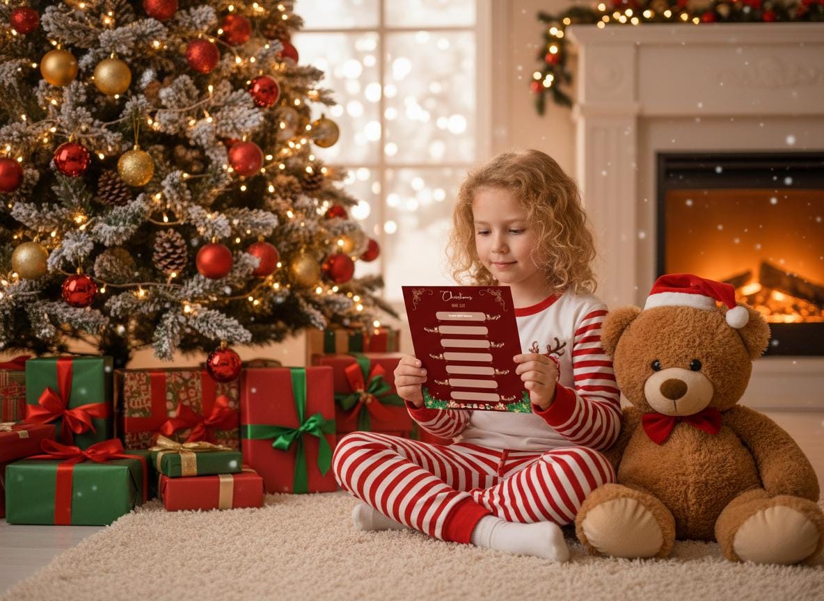Personalized Christmas Wish List