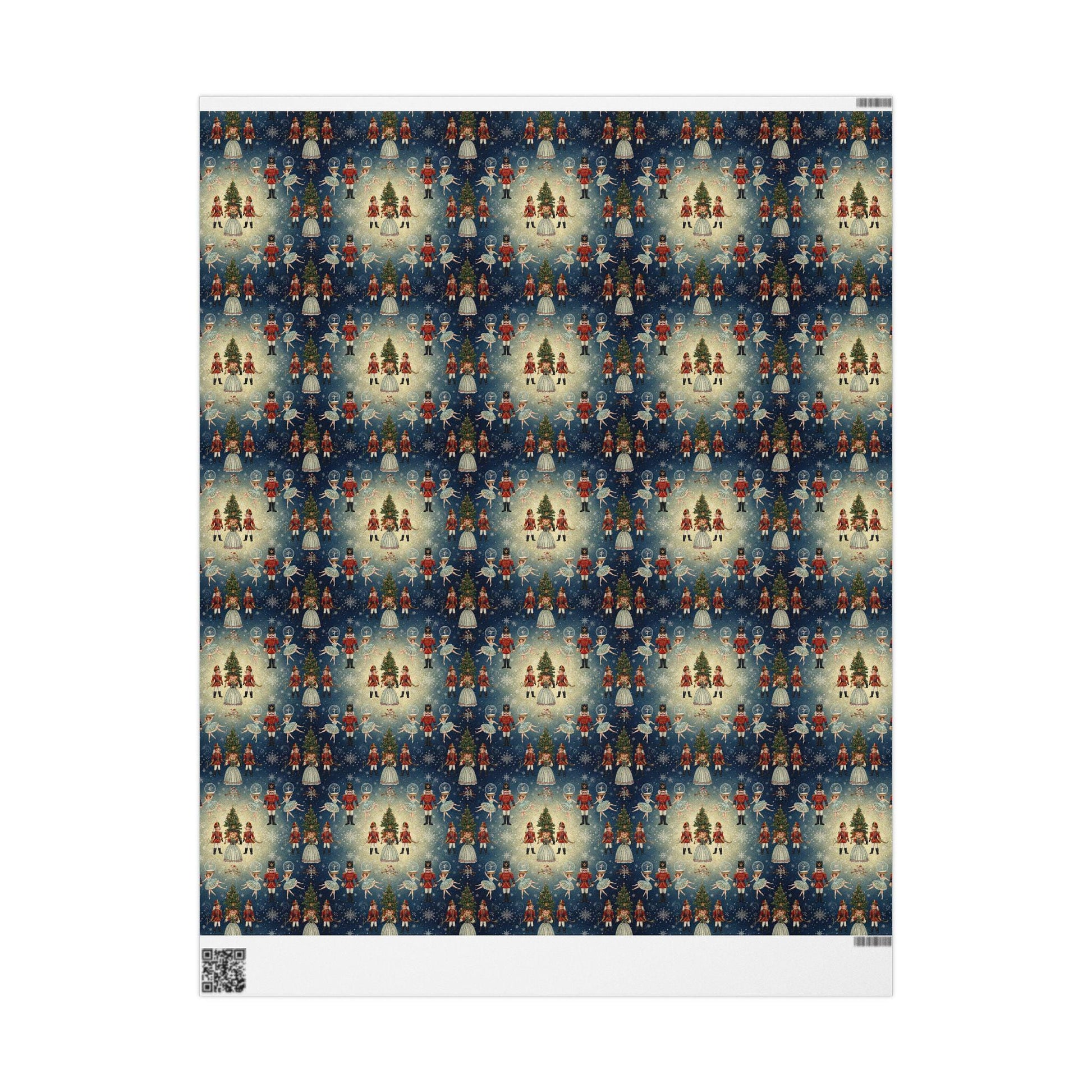 Christmas Nutcracker Gift Wrap Festive Holiday Wrapping Paper | Loki's Shop Too