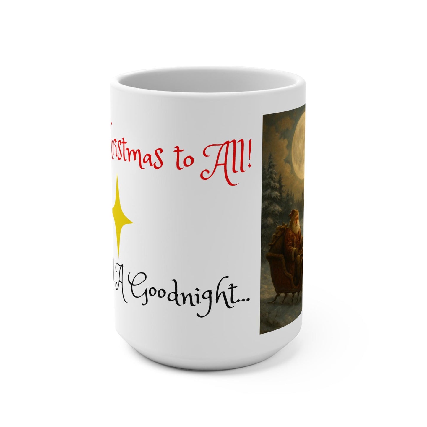 Santa and Sleigh Christmas Mug Festive Coffee Cup | Loki's Shop Too
