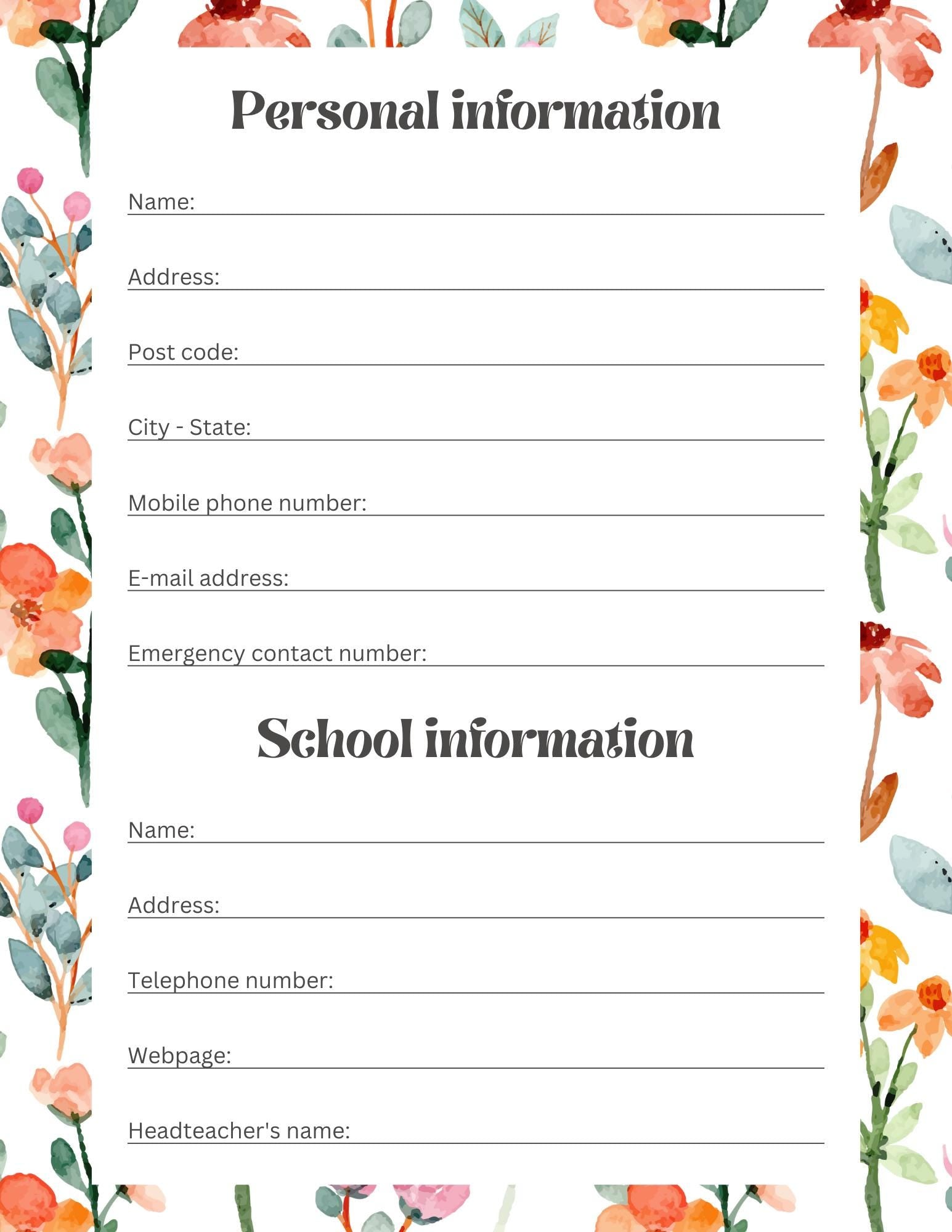 2026 Teacher Planner – Floral Watercolor Pattern Style | Printable Digital Download | Loki's Shop Too