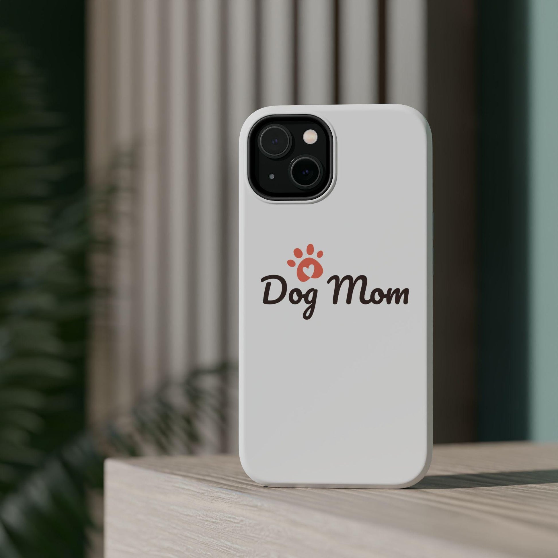 Dog Mom Magnetic Impact-Resistant Phone Cases, Cute Dog Lover Gift, Pet Owner Accessory, Durable iPhone Case, Paw Print Design, Holidays | Loki's Shop Too