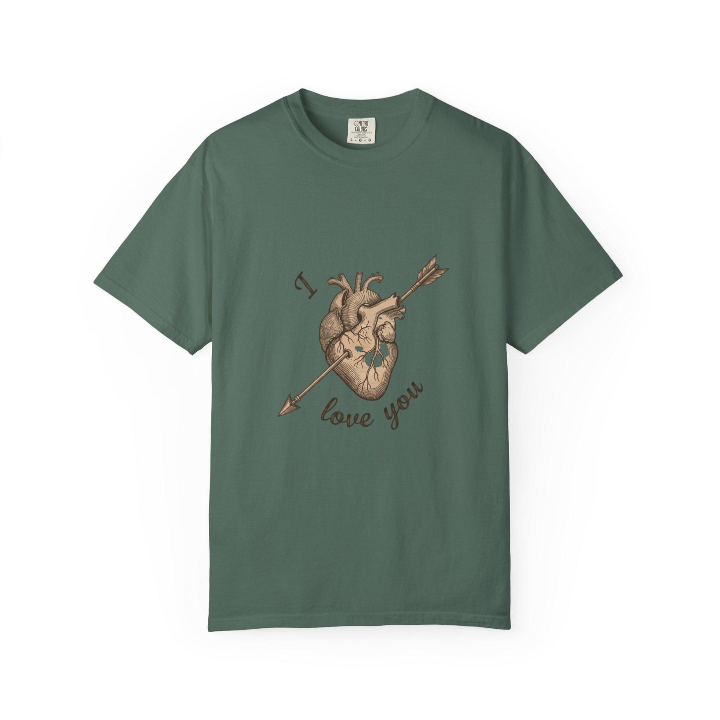 Anatomical Heart "I Love You" T-Shirt Romantic Medical Illustration Tee
