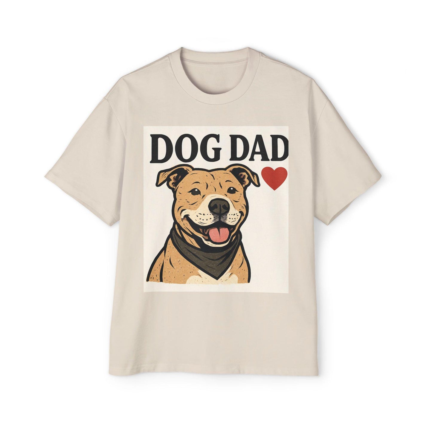 Dog Dad Heavy Oversized Tee, Funny Pet Lover Shirt, Perfect Gift for Dog Dads, Casual Wear, Birthday Gift | Loki's Shop Too