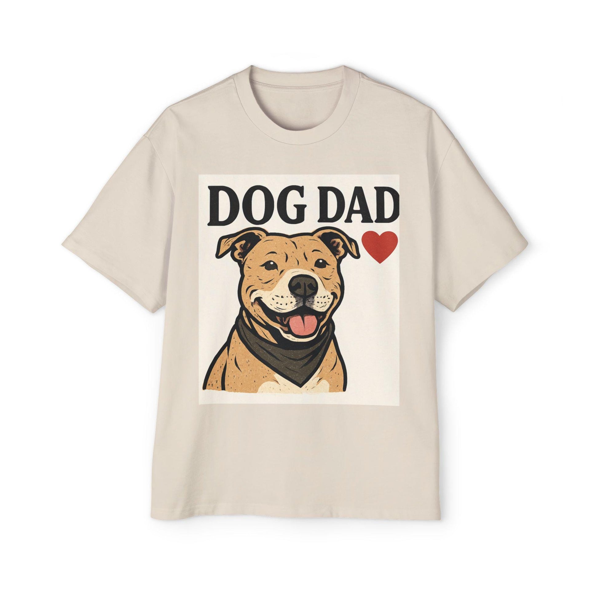 Dog Dad Heavy Oversized Tee, Funny Pet Lover Shirt, Perfect Gift for Dog Dads, Casual Wear, Birthday Gift | Loki's Shop Too