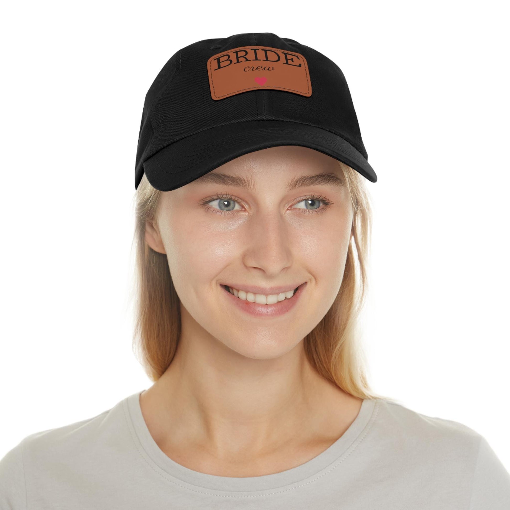 Bride Crew Leather Patch Dad Hat, Bachelorette Party Cap | Loki's Shop Too
