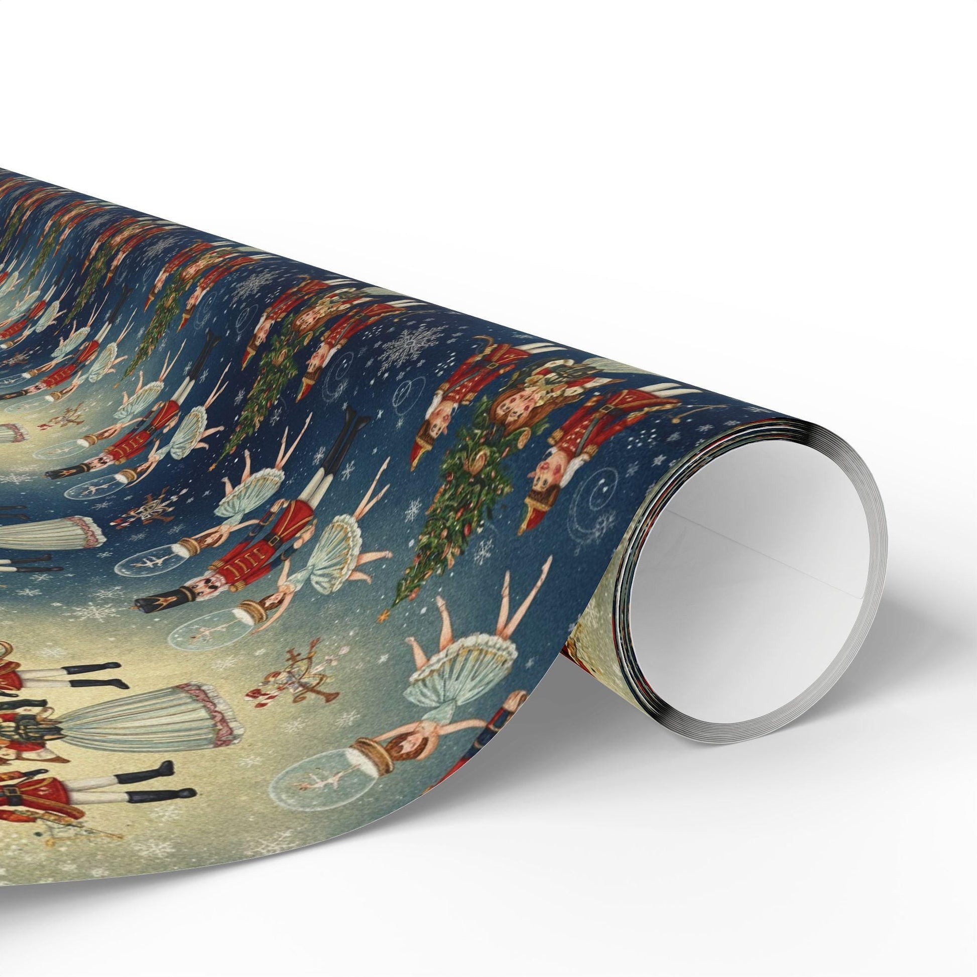 Christmas Nutcracker Gift Wrap Festive Holiday Wrapping Paper | Loki's Shop Too