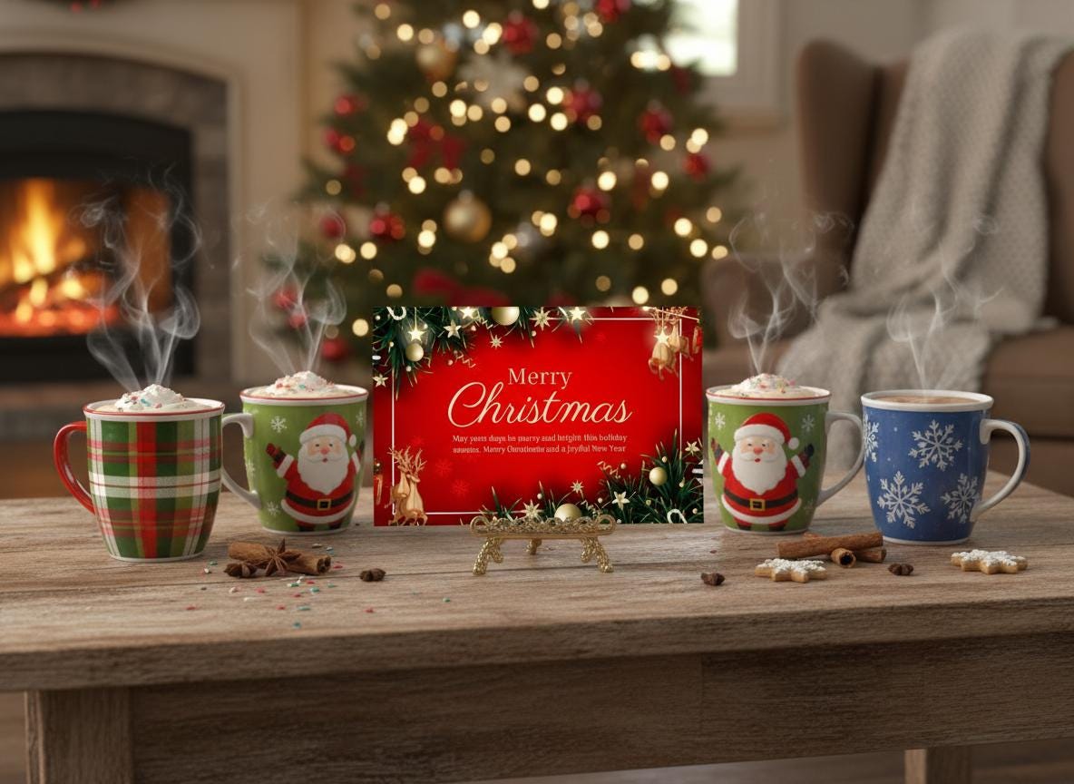 Editable Christmas Card Template | Canva Holiday Card (Digital Download) | Loki's Shop Too