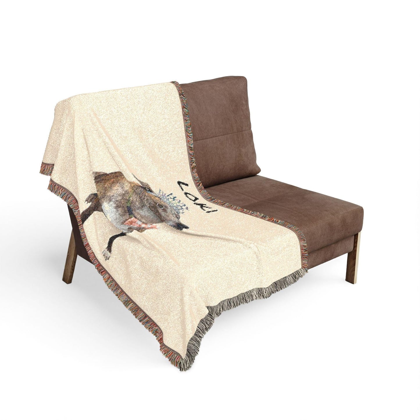Custom Pet Woven Blanket | Personalized Dog Name Throw | Loki's Shop Too