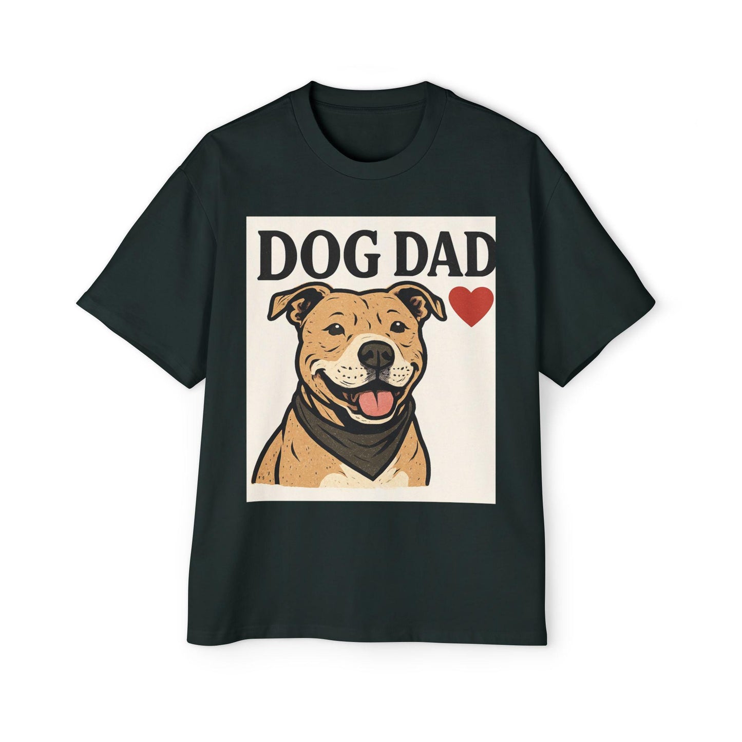Dog Dad Heavy Oversized Tee, Funny Pet Lover Shirt, Perfect Gift for Dog Dads, Casual Wear, Birthday Gift | Loki's Shop Too