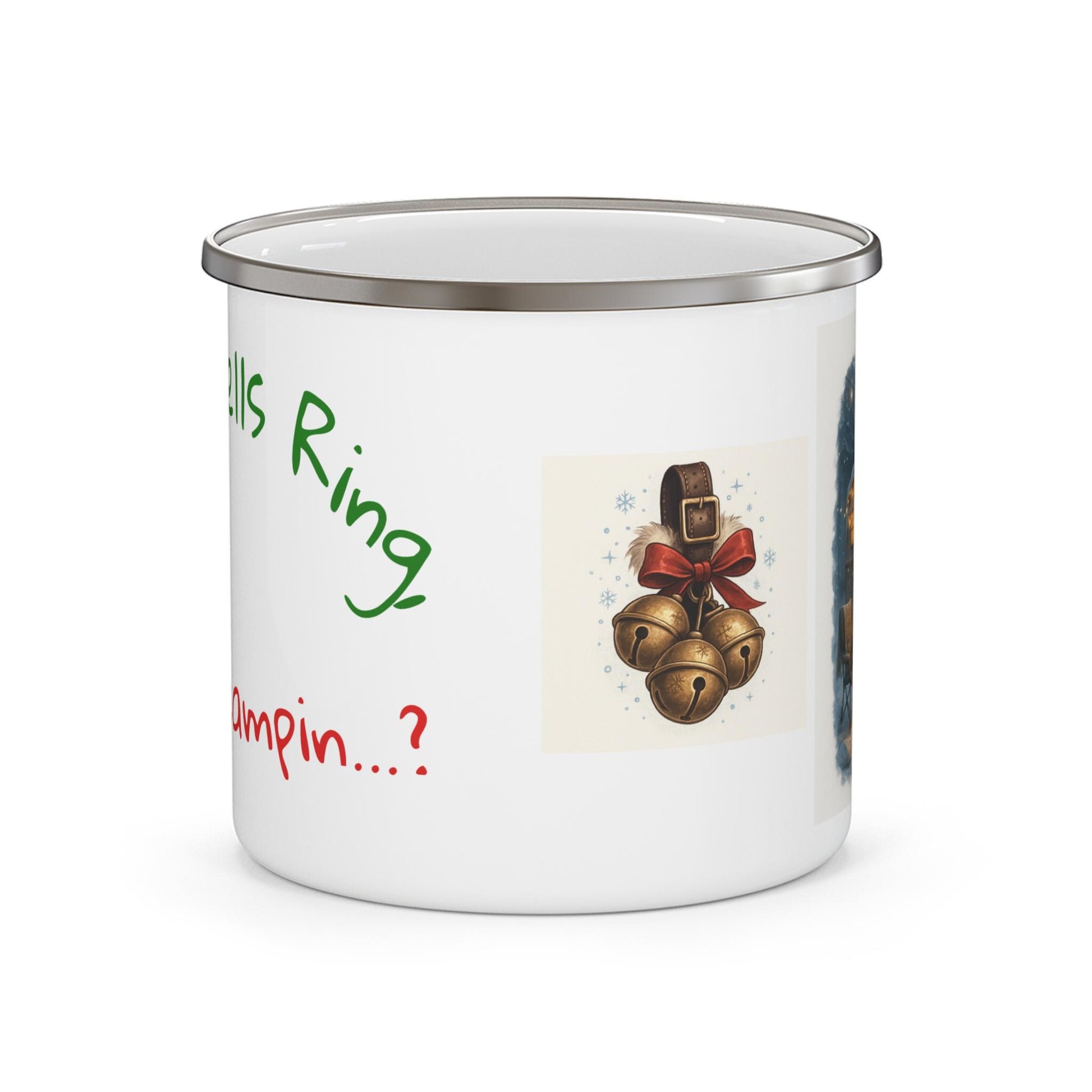 Winter Camping Enamel Mug Christmas Camper Cozy Cabin | Loki's Shop Too