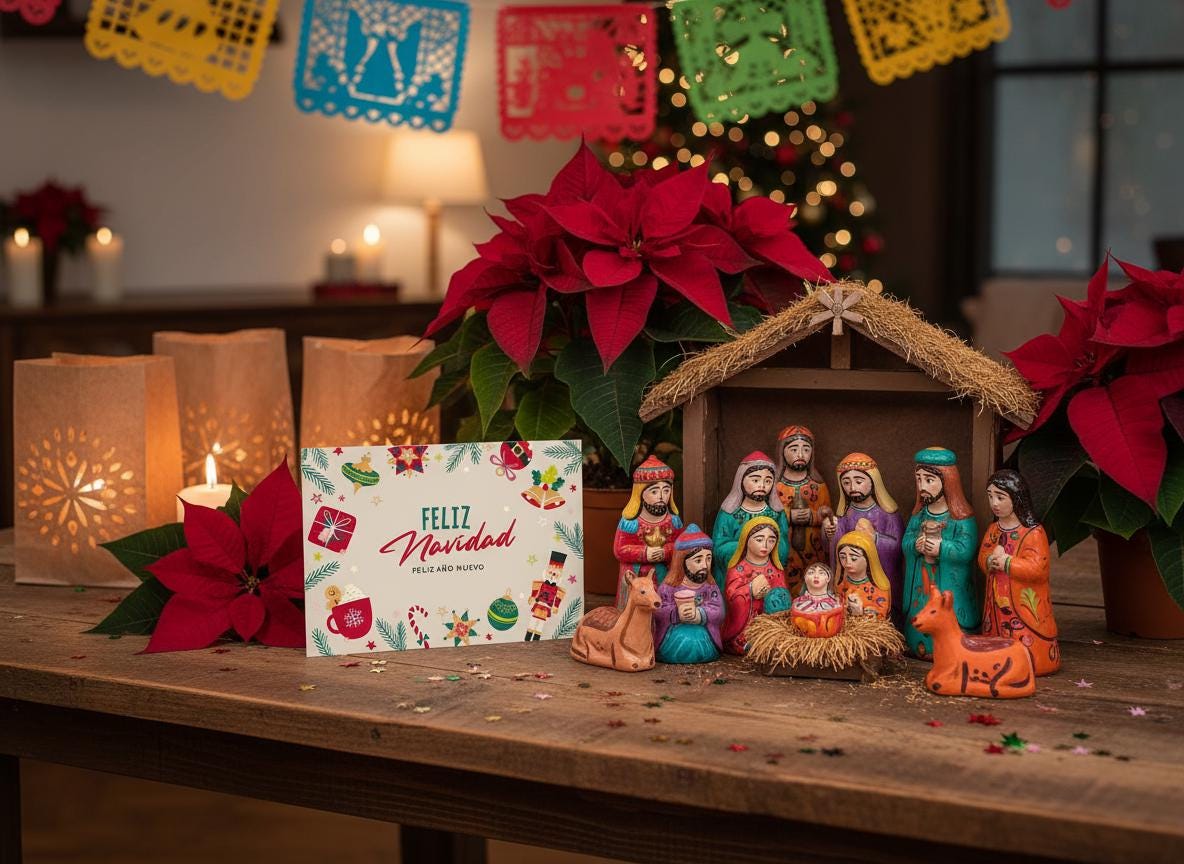 Feliz Navidad Card | Editable Spanish Christmas Template (Digital Download)