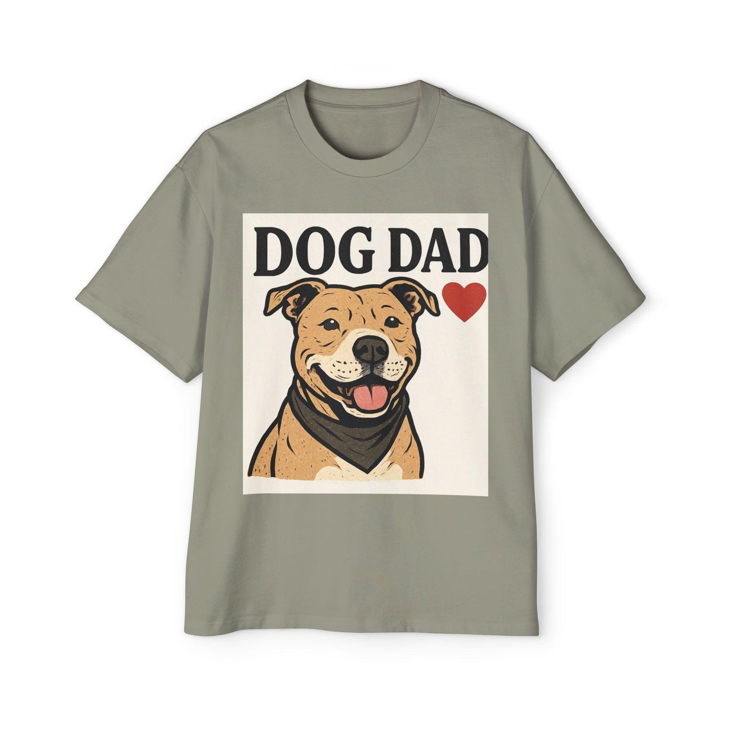Dog Dad Heavy Oversized Tee, Funny Pet Lover Shirt, Perfect Gift for Dog Dads, Casual Wear, Birthday Gift | Loki's Shop Too