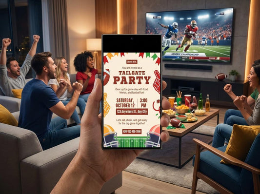 Football Tailgate Party Invitation Template | Game Day Invite | Printable & Digital Download | Football Party RSVP Invite | Instant Download | Loki's Shop Too