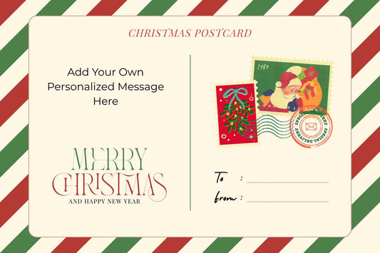 Editable Christmas Postcard Template Printable Photo Xmas Card (Digital Download) | Loki's Shop Too