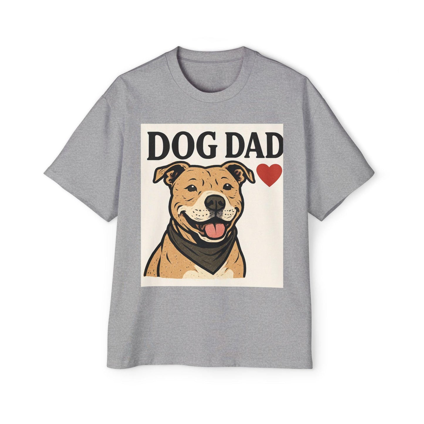 Dog Dad Heavy Oversized Tee, Funny Pet Lover Shirt, Perfect Gift for Dog Dads, Casual Wear, Birthday Gift | Loki's Shop Too