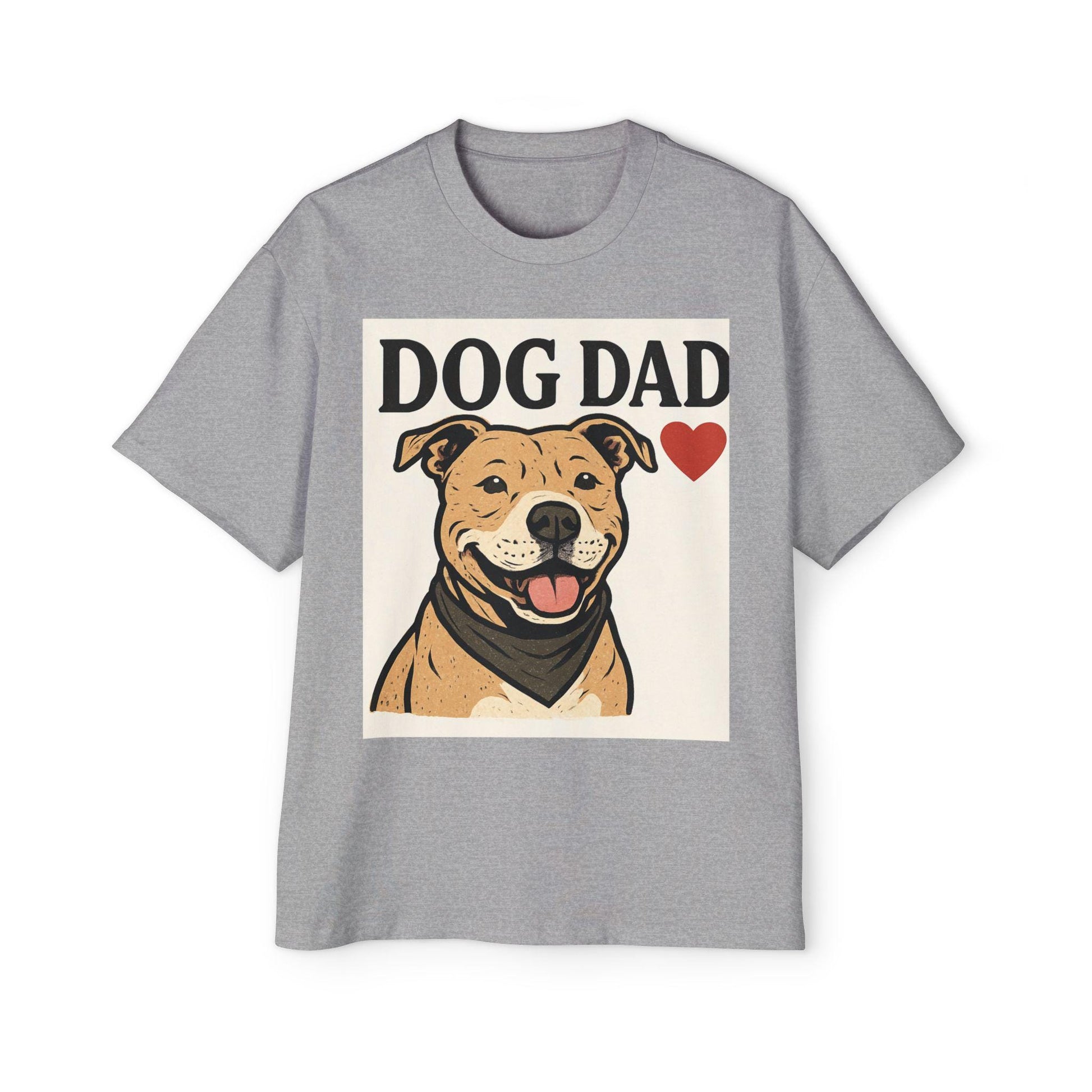 Dog Dad Heavy Oversized Tee, Funny Pet Lover Shirt, Perfect Gift for Dog Dads, Casual Wear, Birthday Gift | Loki's Shop Too