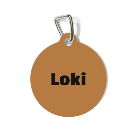 Custom Engraved Pet ID Tag Personalized Dog Cat Name Tag | Loki's Shop Too